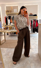 Load image into Gallery viewer, CHOCOLATE BUTTON DETAIL WIDE LEG TROUSER
