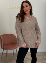 Load image into Gallery viewer, OATMEAL LACE DETAIL KNIT
