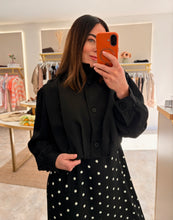 Load image into Gallery viewer, CROPPED BOMBER JACKET - black
