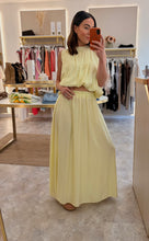 Load image into Gallery viewer, BUBBLE HEM SKIRT CO-ORD - butter yellow
