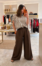 Load image into Gallery viewer, CHOCOLATE BUTTON DETAIL WIDE LEG TROUSER
