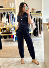 Load image into Gallery viewer, NAVY UTILITY JUMPSUIT
