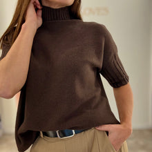 Load image into Gallery viewer, FUNNEL NECK SHORT SLEEVE KNIT
