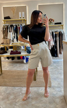 Load image into Gallery viewer, GOLD BUTTON TAILORED SHORTS
