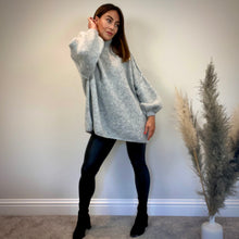 Load image into Gallery viewer, GREY OVERSIZED KNIT JUMPER
