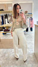 Load image into Gallery viewer, SHEER FLORAL BLOUSE - pistachio
