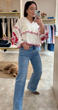 Load image into Gallery viewer, RED HEART EMBROIDERED BLOUSE

