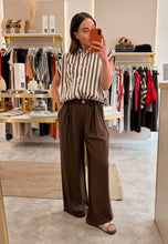 Load image into Gallery viewer, CHOCOLATE BUTTON DETAIL WIDE LEG TROUSER
