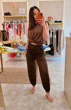 Load image into Gallery viewer, HAREM STYLE LACE TROUSERS - brown
