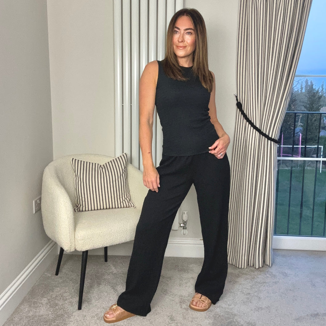 BLACK TEXTURED COORD