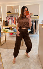 Load image into Gallery viewer, HAREM STYLE LACE TROUSERS - brown
