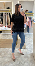 Load image into Gallery viewer, SILK AND LACE HEM TEE

