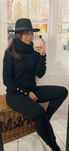 Load image into Gallery viewer, BLACK ROLL NECK LOUNGE SET
