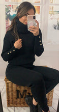 Load image into Gallery viewer, BLACK ROLL NECK LOUNGE SET
