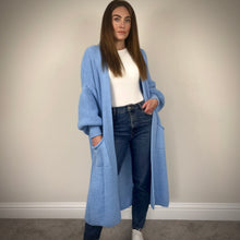 Load image into Gallery viewer, BABY BLUE LONG LENGTH CARDIGAN
